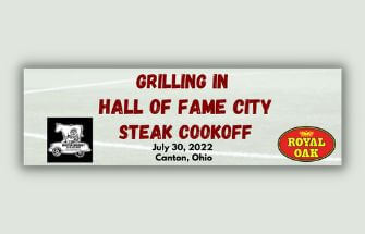 Grilling in Hall Of Fame City Steak Cookoff