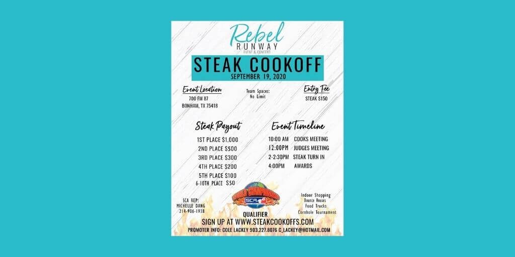 2020 Rebel Runway Steak Cookoff @ Bonham, TX