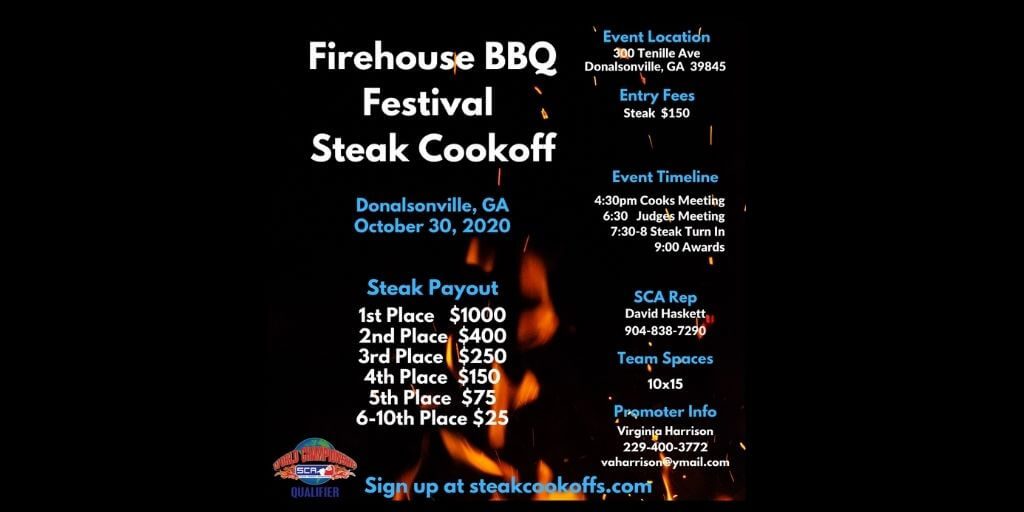 2020 Firehouse BBQ Festival Steak Cookoff @ Donalsonville, GA